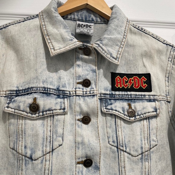 ACDC Acid Wash Jean Jacket sz XL - Picture 3 of 10